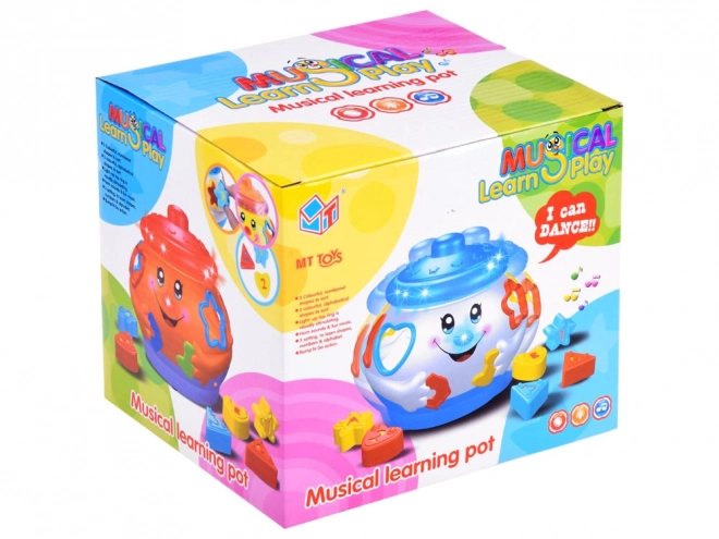 Garniera musicale interattiva con coperchio 2 in 1 per bambini 18m+