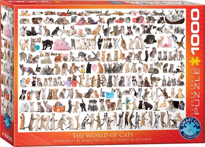 Puzzle Mondo dei Gatti 1000 Pezzi