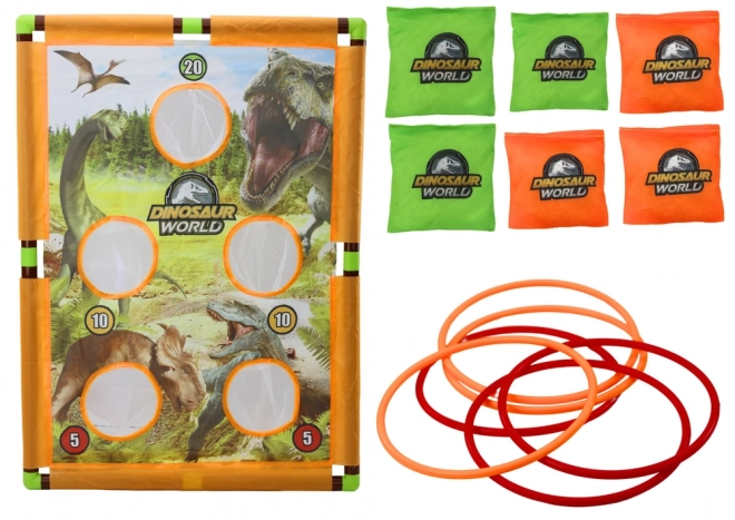 Gioco di abilità lancio con sacchetto dinosauri