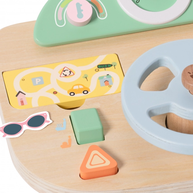 Tavola di manovra multifunzionale in legno a forma di volante Classic World
