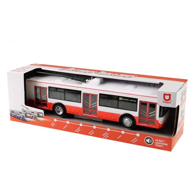 Autobus Articolato Parlante in Plastica 29cm Rosso