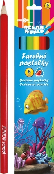 Pastelli colorati legno Ocean World 6 pezzi