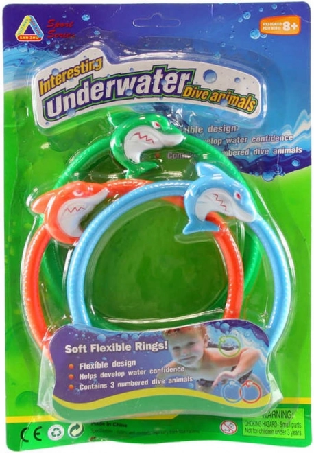 Anelli da immergere con squali - 3 pezzi