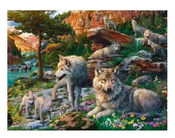 Puzzle Ravensburger Lupi in Primavera