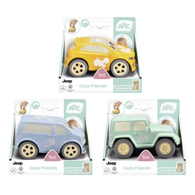 Cozy Friends mix 3 tipi di macchinine giocattolo