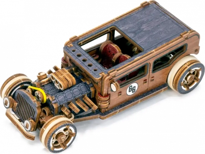 Puzzle 3D in legno Auto classica americana Hot Rod