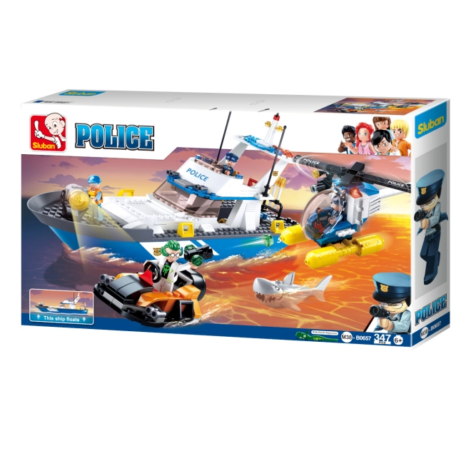 Set di gioco completo con nave ed elicottero