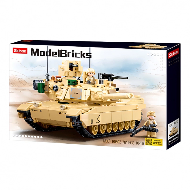 Sluban mattoncini modello carro armato M1A2 Abrams