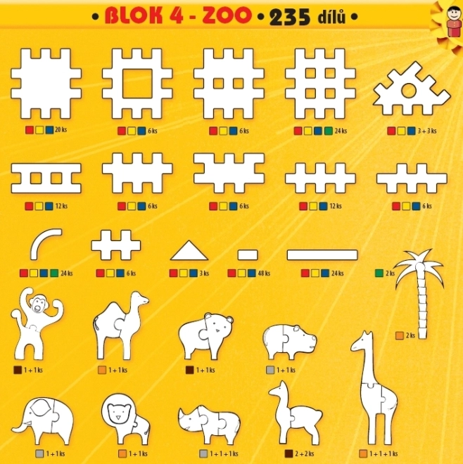 Costruzioni BLOK Zoo 235 pezzi