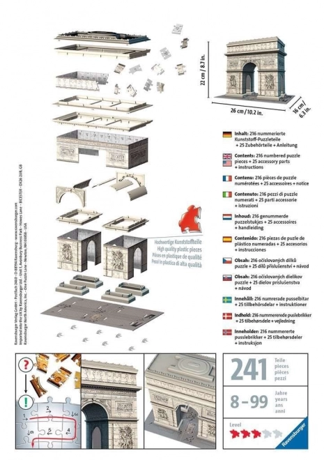 Puzzle 3D Arc de Triomphe Ravensburger