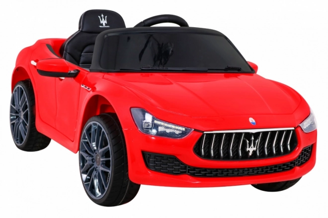 Maserati Ghibli batteria per bambini rosso + Telecomando + Avvio lento + EVA + MP3 USB + LED