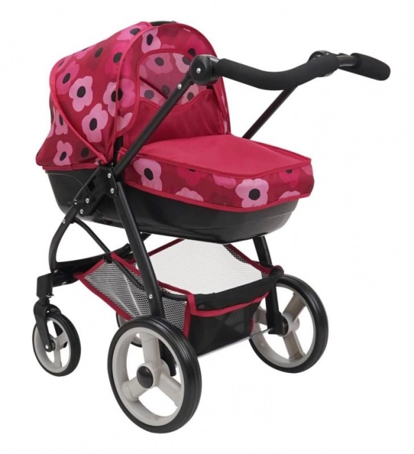 Carrozzina per bambole 2 in 1 Bella Poppy Red