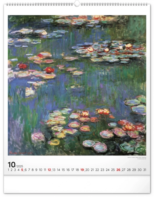 Calendario da parete Claude Monet 2025