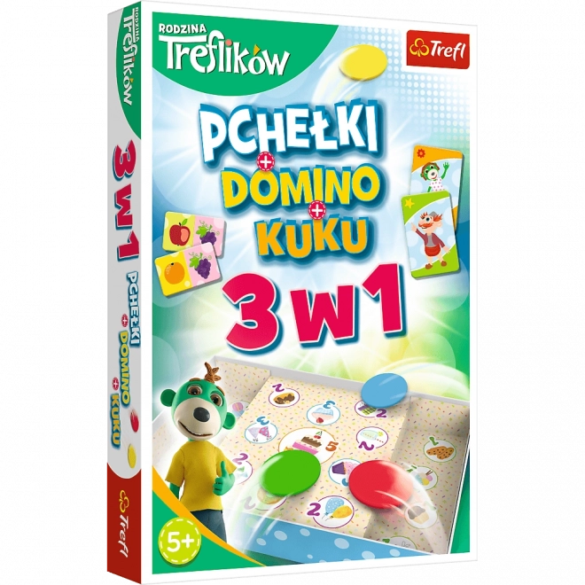 gioco 3 in 1 domino, pulci e cucù – famiglia TREFLÍK