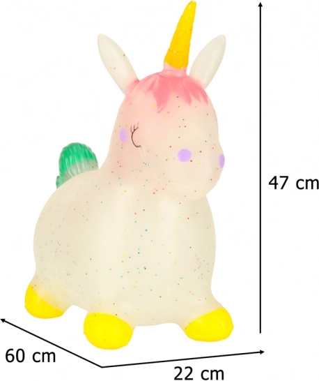 Giocattolo Saltellante per Bambini con Pompa - Unicorno di Gomma