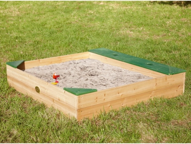 Sandbox in legno AXI con spazio di stivaggio e telone
