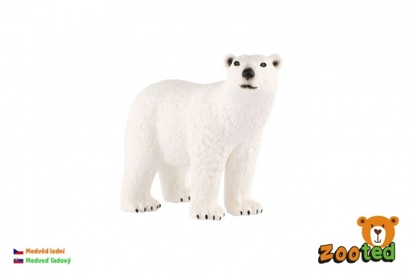 Orso polare Zooted plastica 10 cm in sacchetto