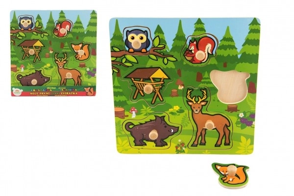 Puzzle in legno I miei primi animali della foresta