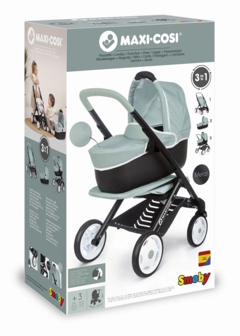 Kombinato Maxi Cosi passeggino per bambole grigio-verde