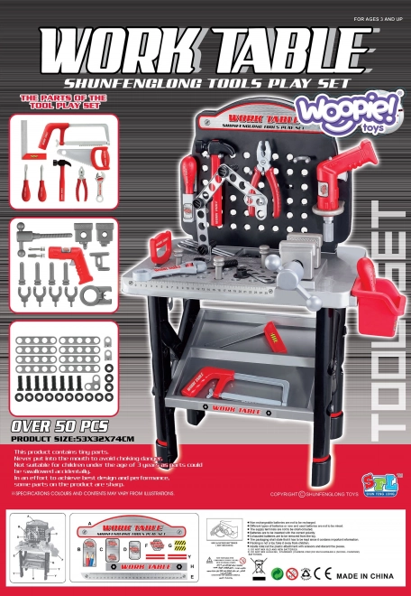 Grande banco da lavoro con strumenti per bambini Woopie