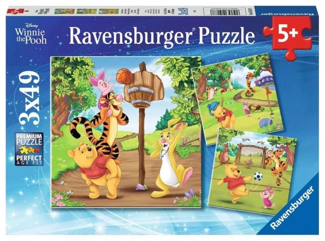 Puzzle Winnie the Pooh Ravensburger 3x49 pezzi