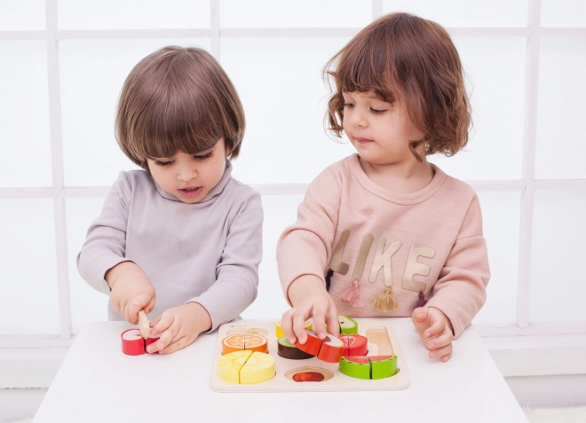 Frutta di Legno da Taglio Mondo Classico Set Montessori