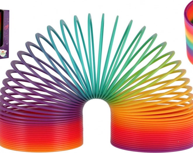 molla magica arcobaleno – spirale di plastica 7,5 cm
