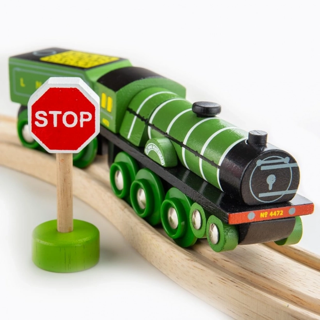 Replica in legno del treno Flying Scotsman di Bigjigs Rail