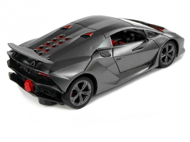 Auto sportiva R/C Lamborghini argento con luci