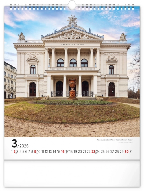 Calendario da parete Brno 2025