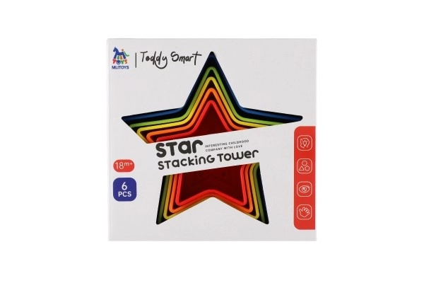 Torre colorata in plastica TEDDIES a forma di stella