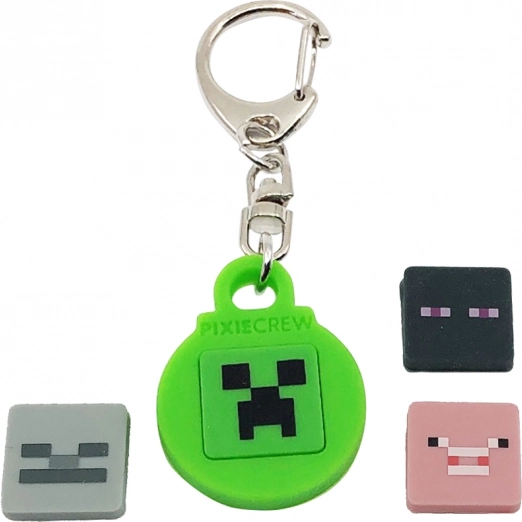 PIXIE CREW portachiavi circolare con multipixel tematici MINECRAFT