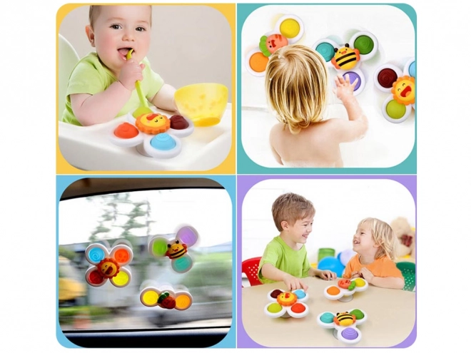 Giocattolo Sensoriale Fidget Spinner con Ventosa