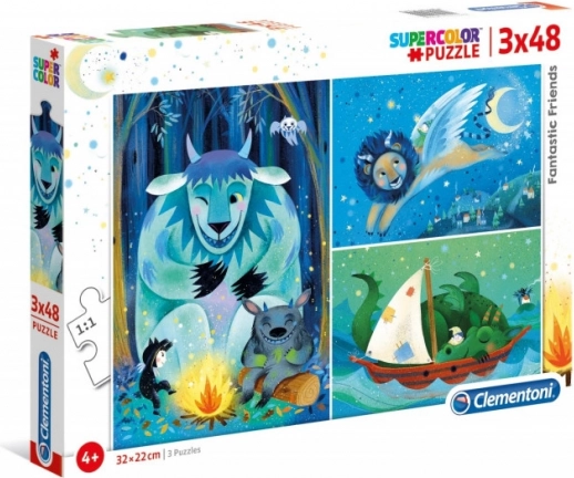 Puzzle 3x48 pezzi Fantastic Friends