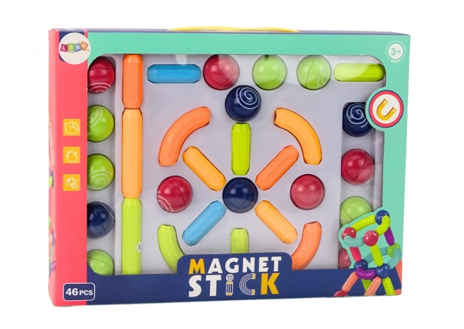 Set di Blocchi Magnetici Costruzione 46 Pezzi Colorati