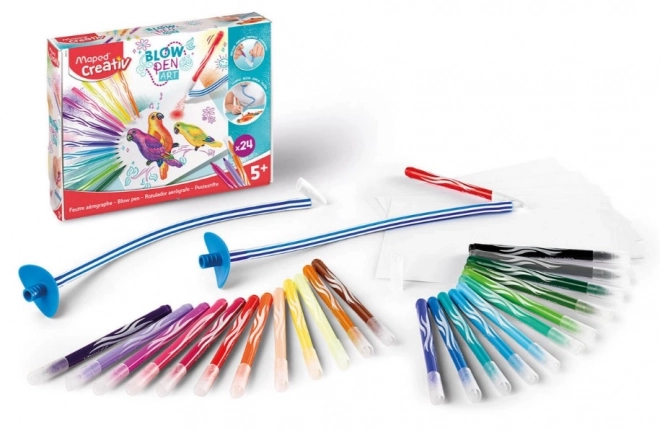 Set di pennarelli soffianti 24 colori