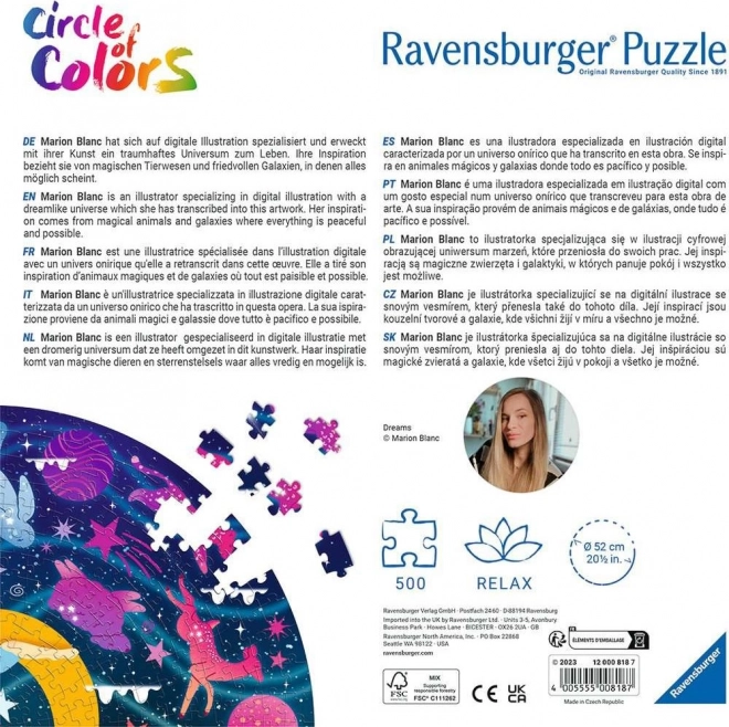 Puzzle rotondo RAVENSBURGER Cerchio dei colori: Sogni 500 pezzi