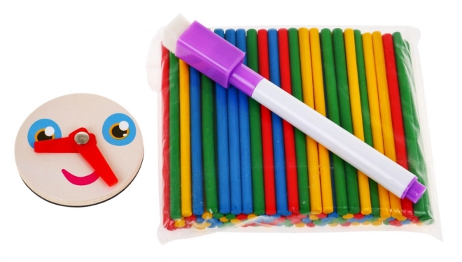 Lavagna Magnetica in Legno per Bambini con Accessori Educativi