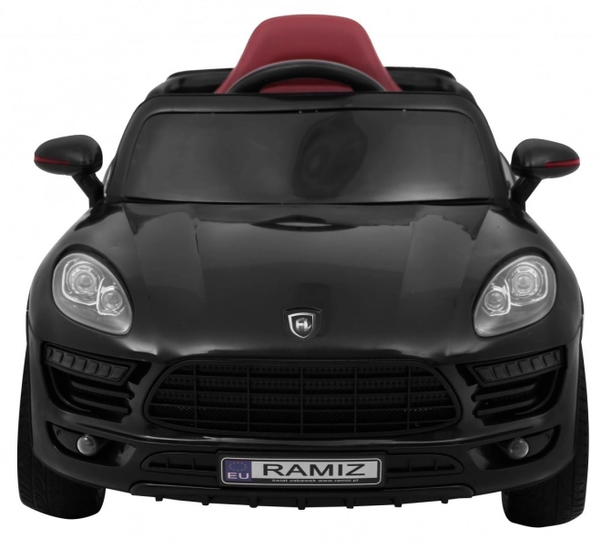 Auto a batteria Turbo-S per bambini nero + telecomando + avvio lento + ruote EVA + radio MP3