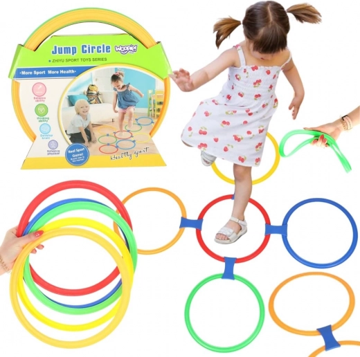 Set di cerchi da gioco Woopie per saltare 10 pezzi