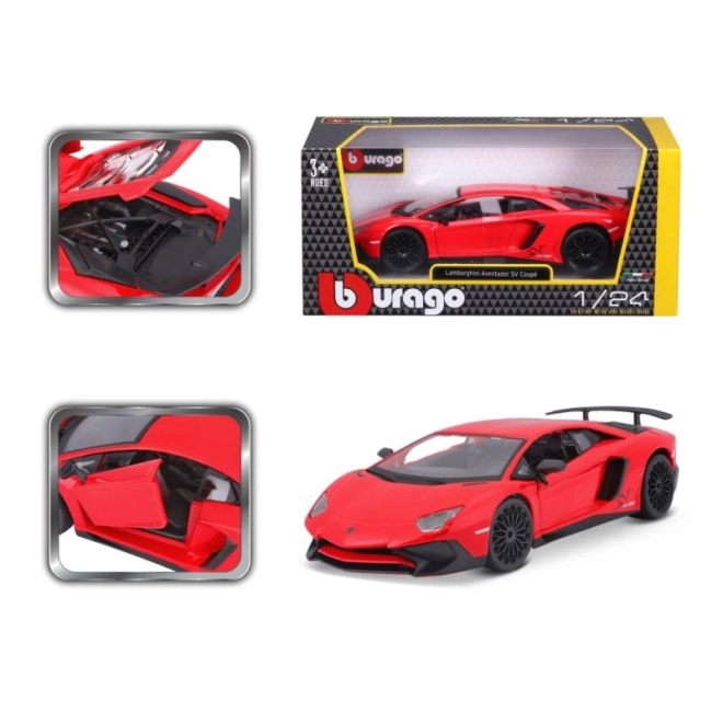 Lamborghini Aventador LP 750-4 SV Rosso Scala 1:24