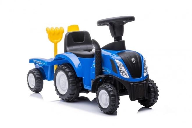 Trattore cavalcabile New Holland blu