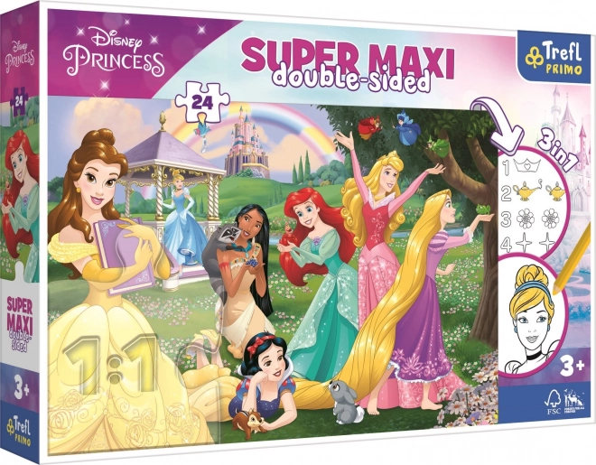 Puzzle doppio Verso principesse allegre SUPER MAXI