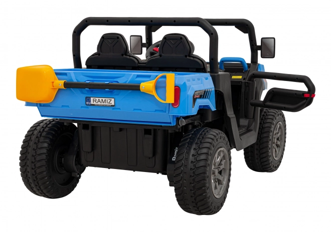 Macchinina per bambini Pick-Up Speed 900 Blue + trazione 4x4 + pala mobile + portabagagli + telecomando + pala + LED audio