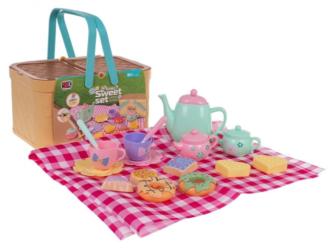 Set picnic bambini con accessori e cestino