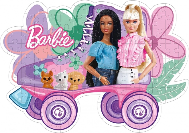 Puzzle sagomato Barbie Pattinaggio 104 pezzi