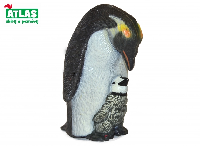 Animali dipinti a mano - Pinguino con cucciolo 6 cm