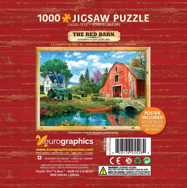 Puzzle in latta Fienile Rosso 1000 pezzi