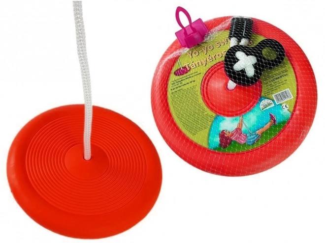 Altalena da giardino per bambini con piatto rotondo 423 rosso