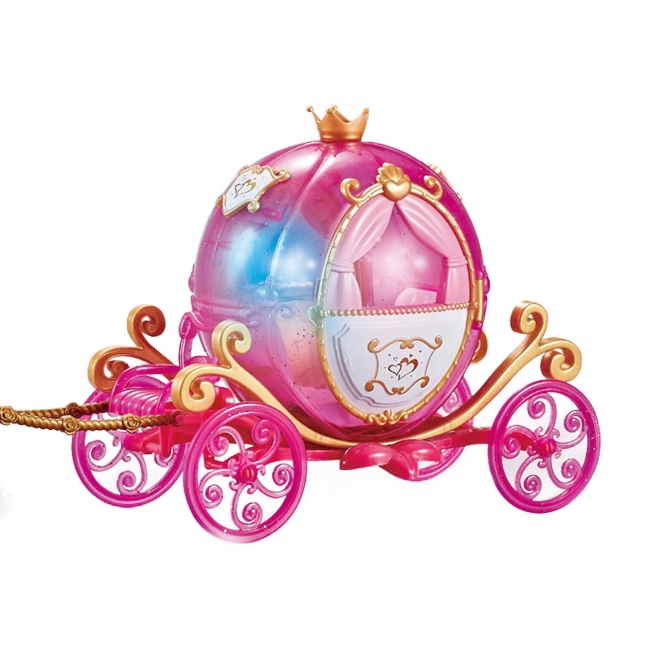 Cavallo con carrozza rosa con suoni e luci